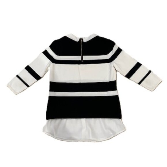 White House Black Market Mock Layer Striped Top - Picture 2 of 5